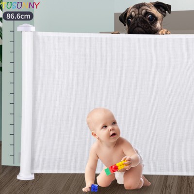 door kids safety retractable baby safety gate child door safety fence