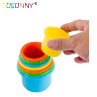 2019 new Plastic Stacking Cups Colorful Baby Stack Up Cups